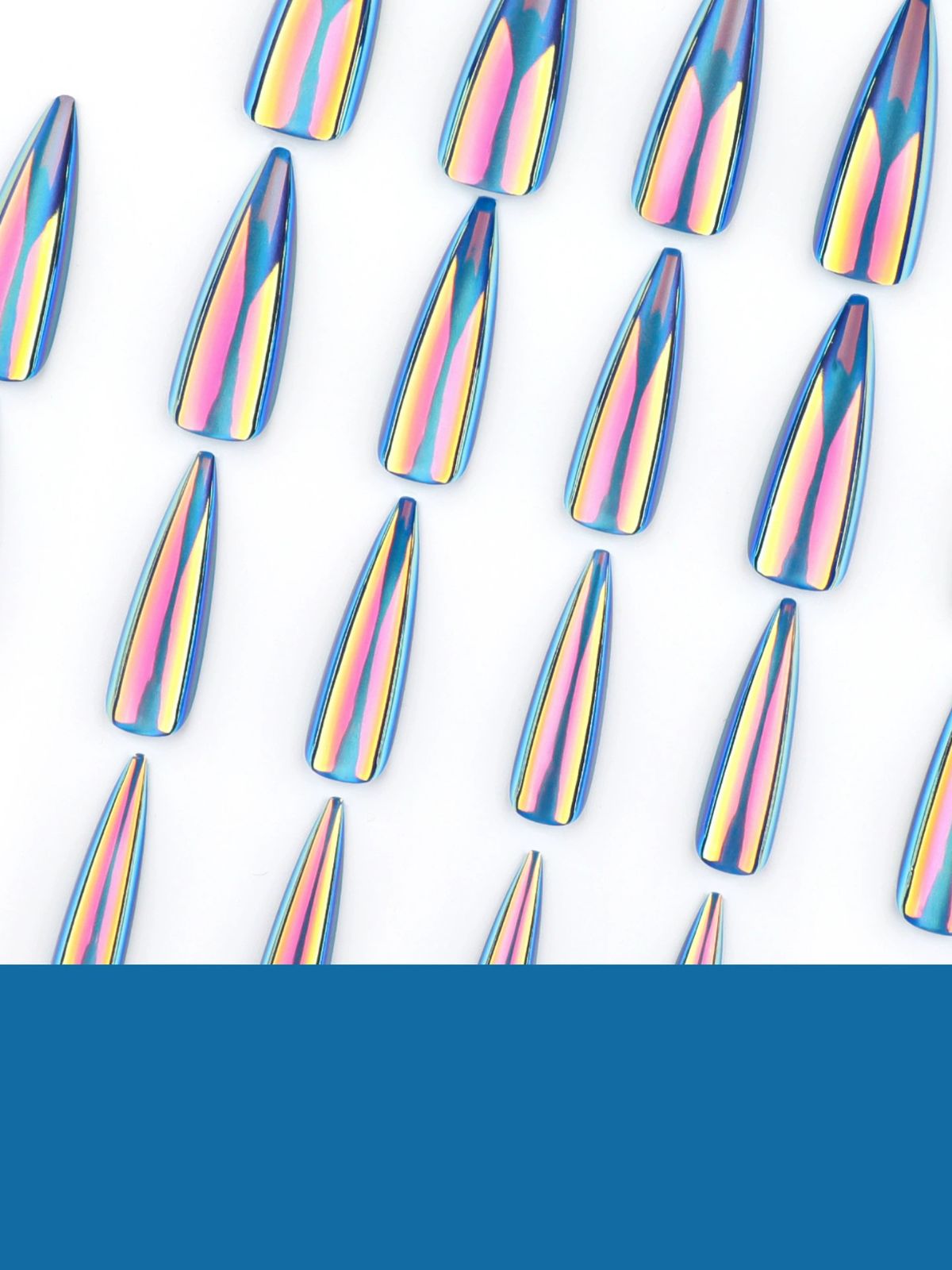 Electric Edge Blue Nails