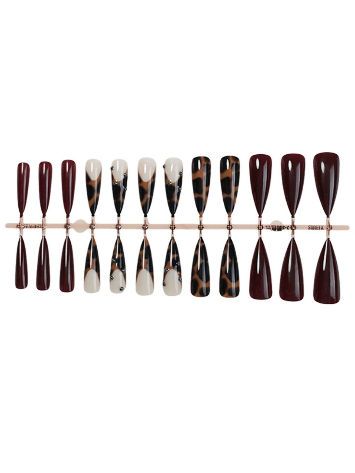 Honey Leopard Brown Nails