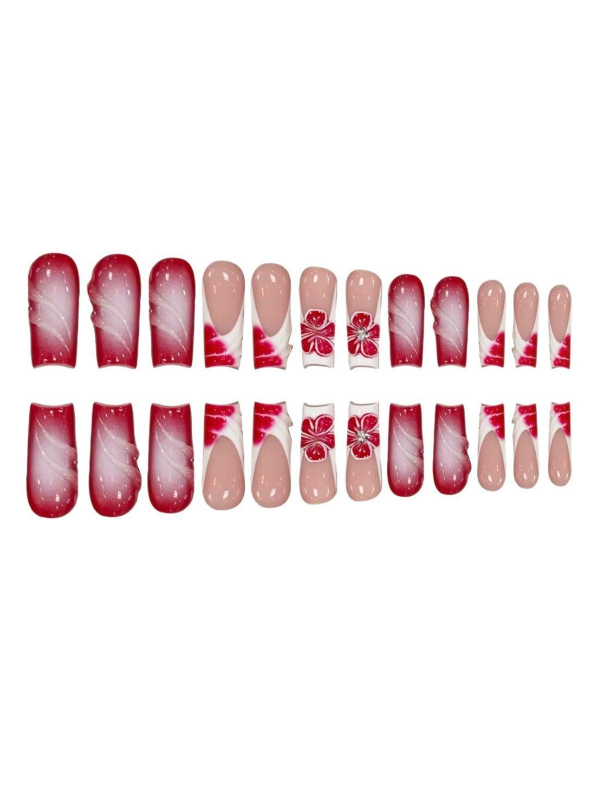 Garden Rose Red Nails