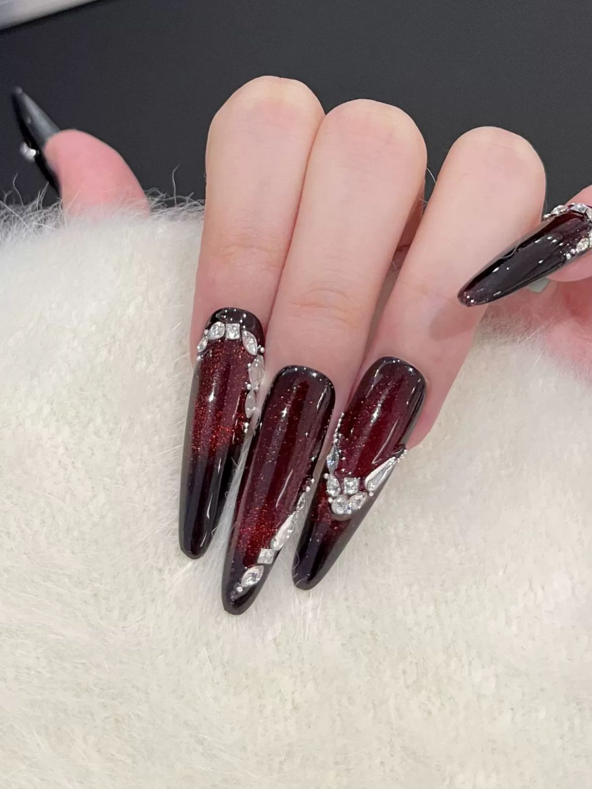 Burgundy Belle Red Nails