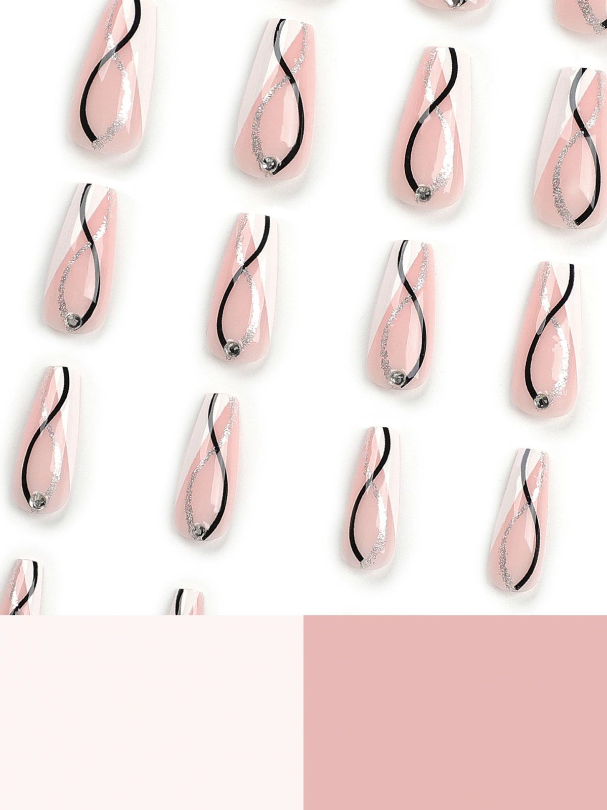 Pearl Streaks Pink Nails