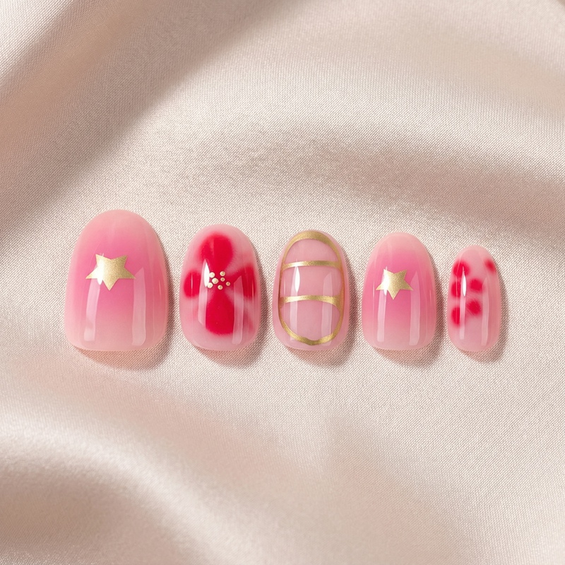 Stellar Rose Pink Nails