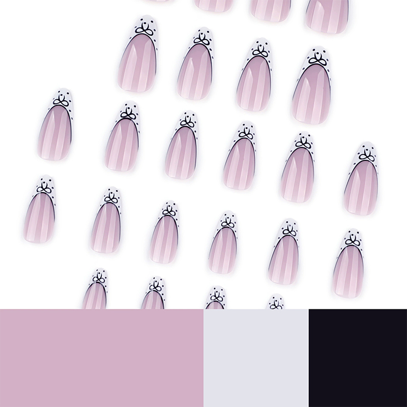 Lavender Dots Purple Nails