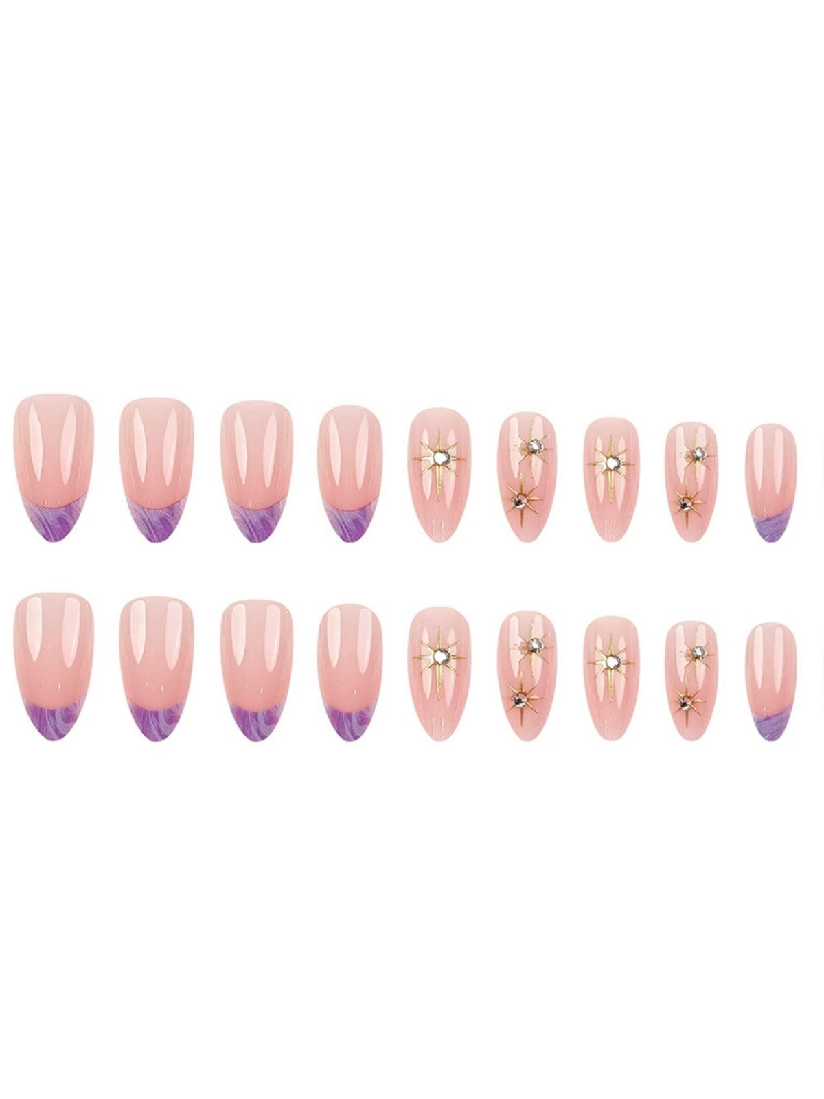 Solar Crown Purple Nails