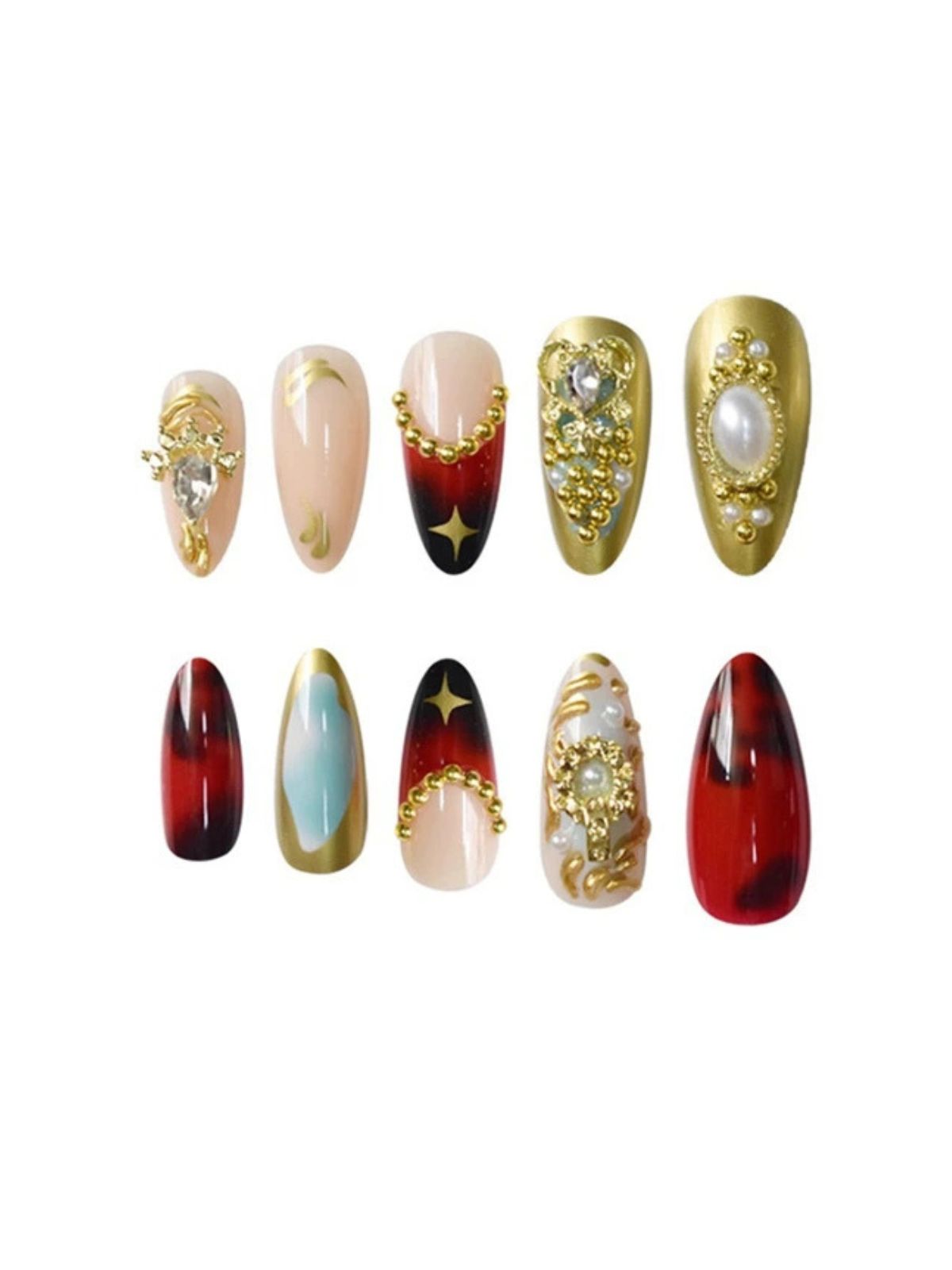 Cross Divine Black Nails