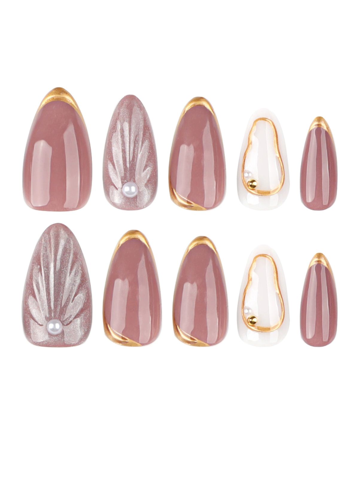 Foil Fantasy Gold Nails