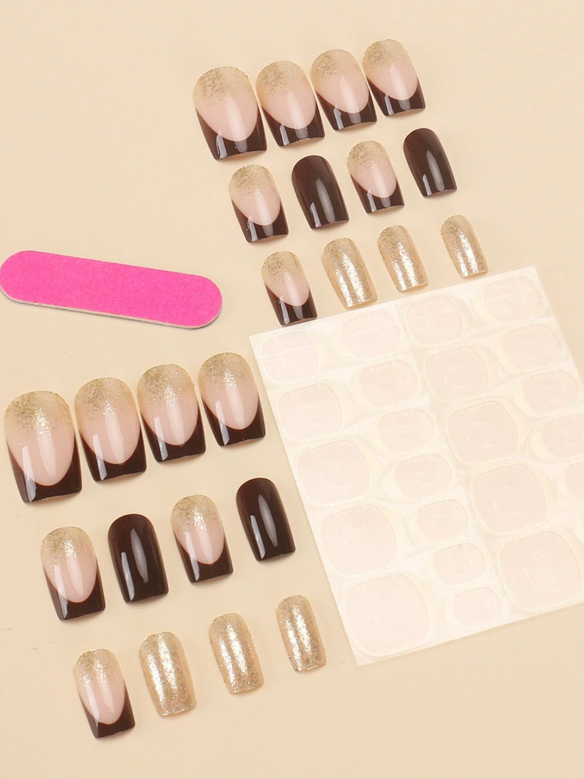 Cocoa Twinkle Brown Nails