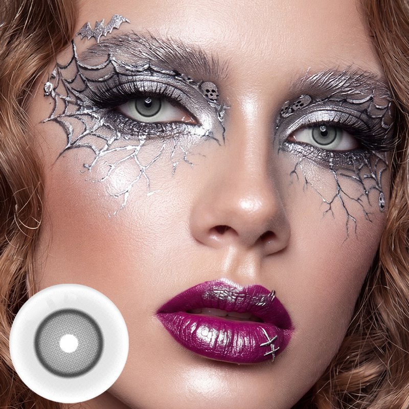 Ghoul Grey Costume Yearly Contact Lenses | 2 Pcs