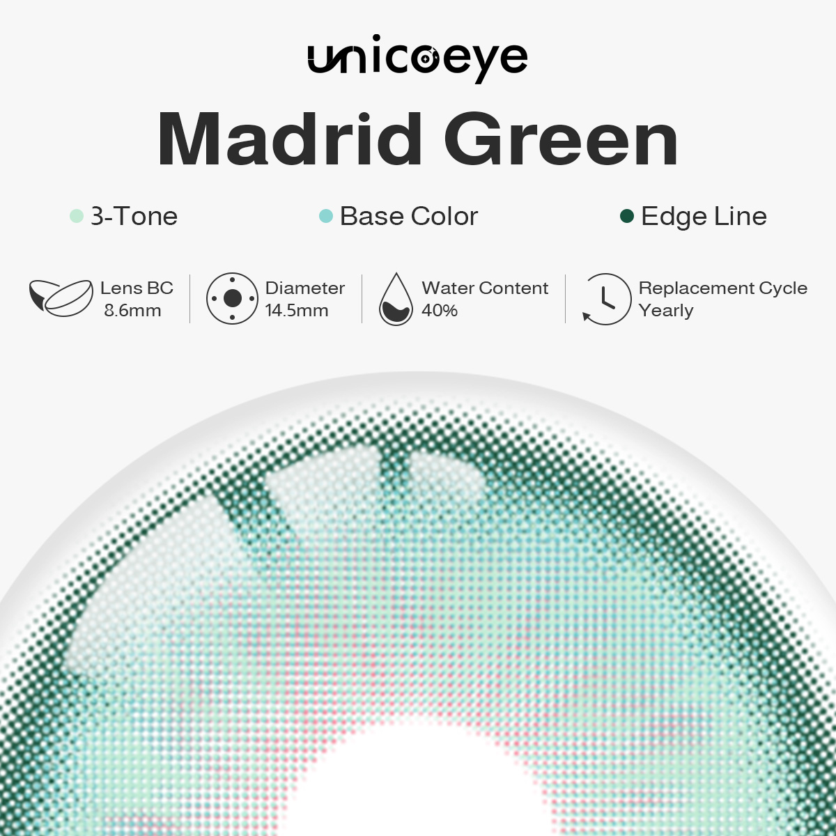 Madrid Green Prescription Yearly Contact Lenses