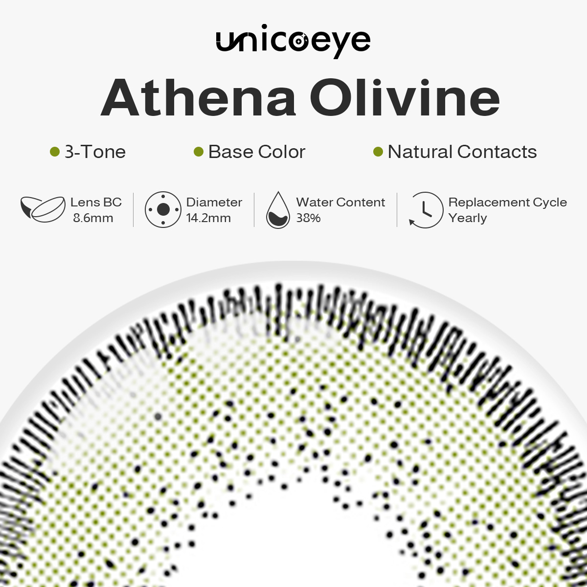 Athena Olivine Yearly Contact Lenses
