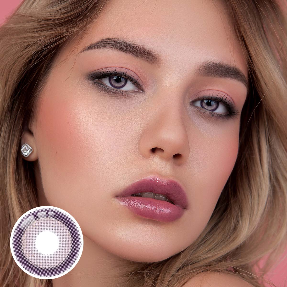 Crystal Ball Pink Yearly Contact Lenses