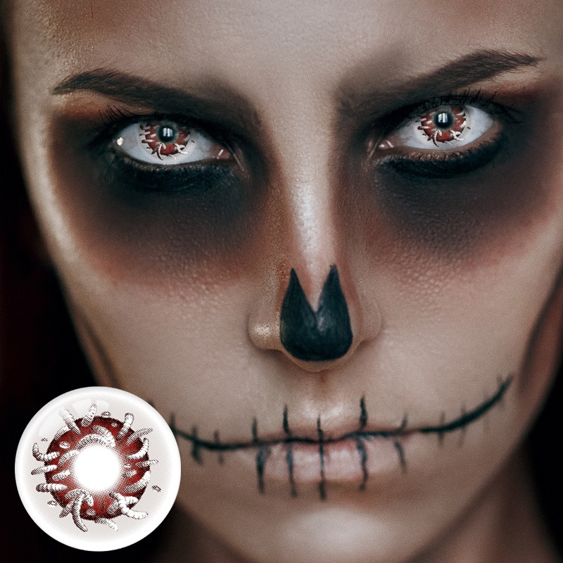 Vermis Red Costume Yearly Contact Lenses | 2 Pcs