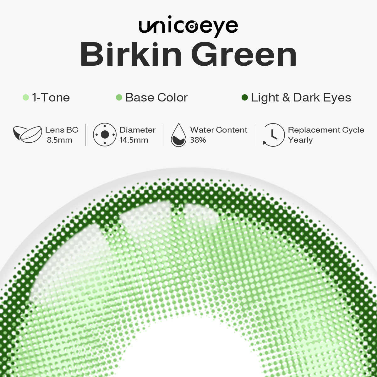 Birkin Green Yearly Contact Lenses