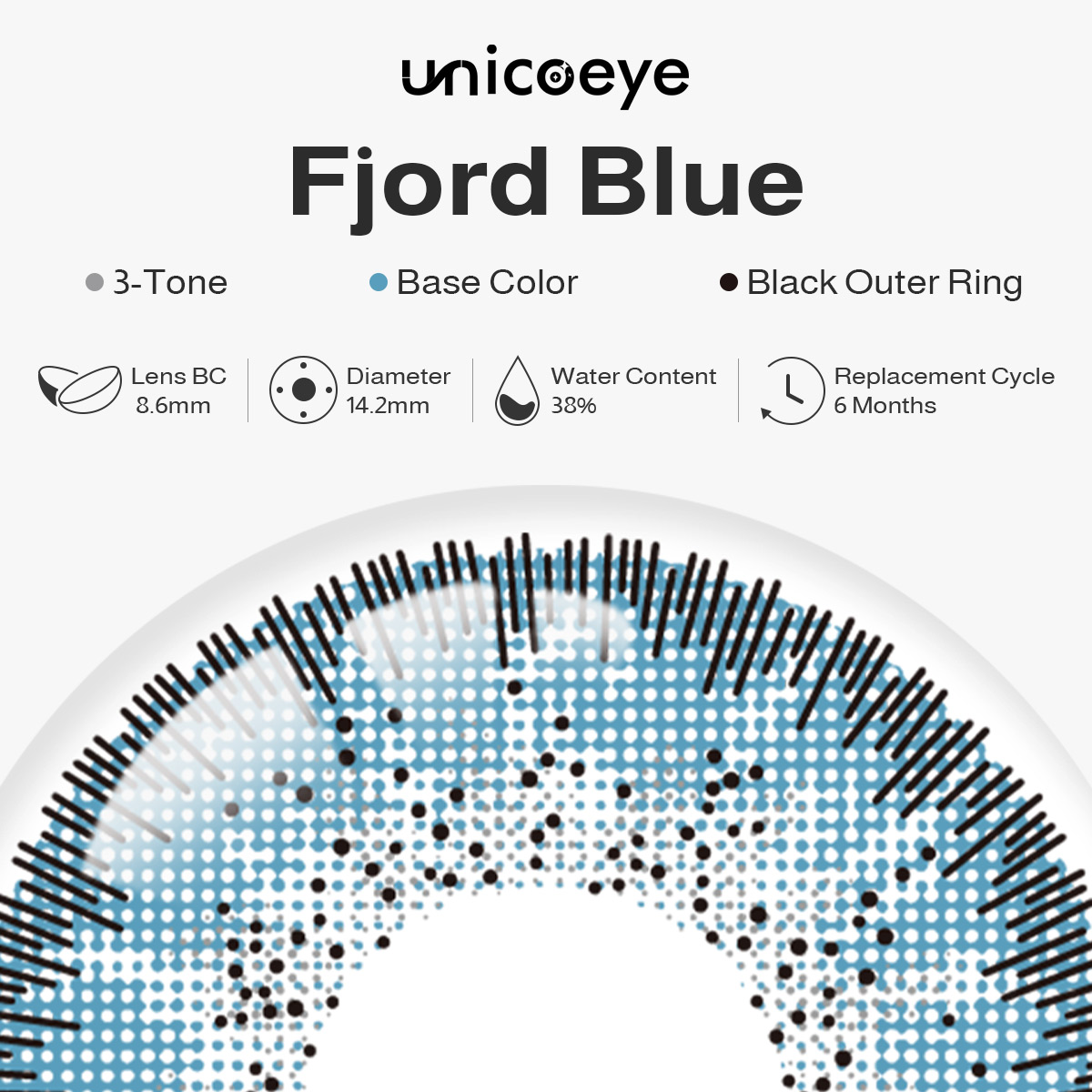 Fjord Blue 6 Months Contact Lenses | 2 Pcs