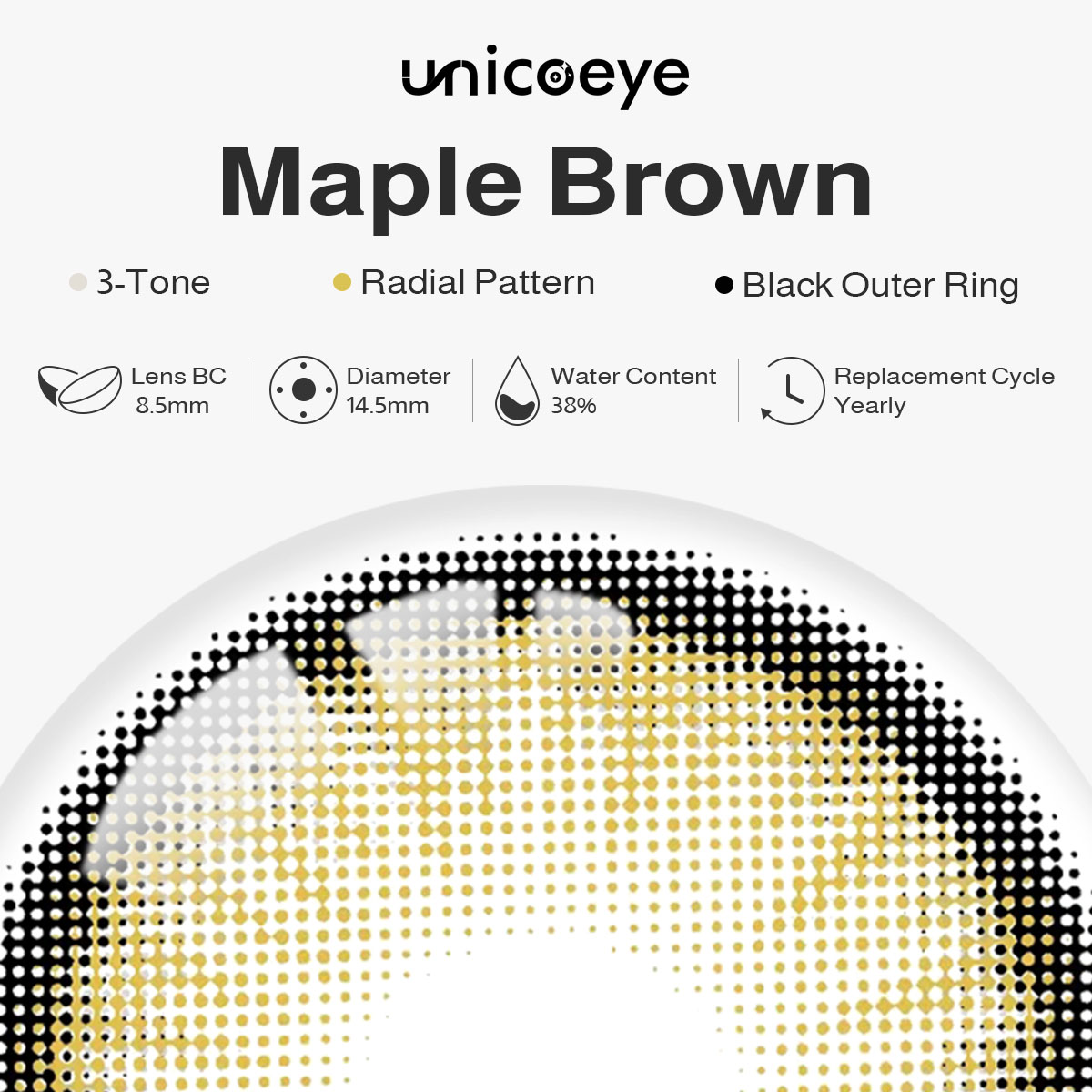 Maple Brown Yearly Contact Lenses