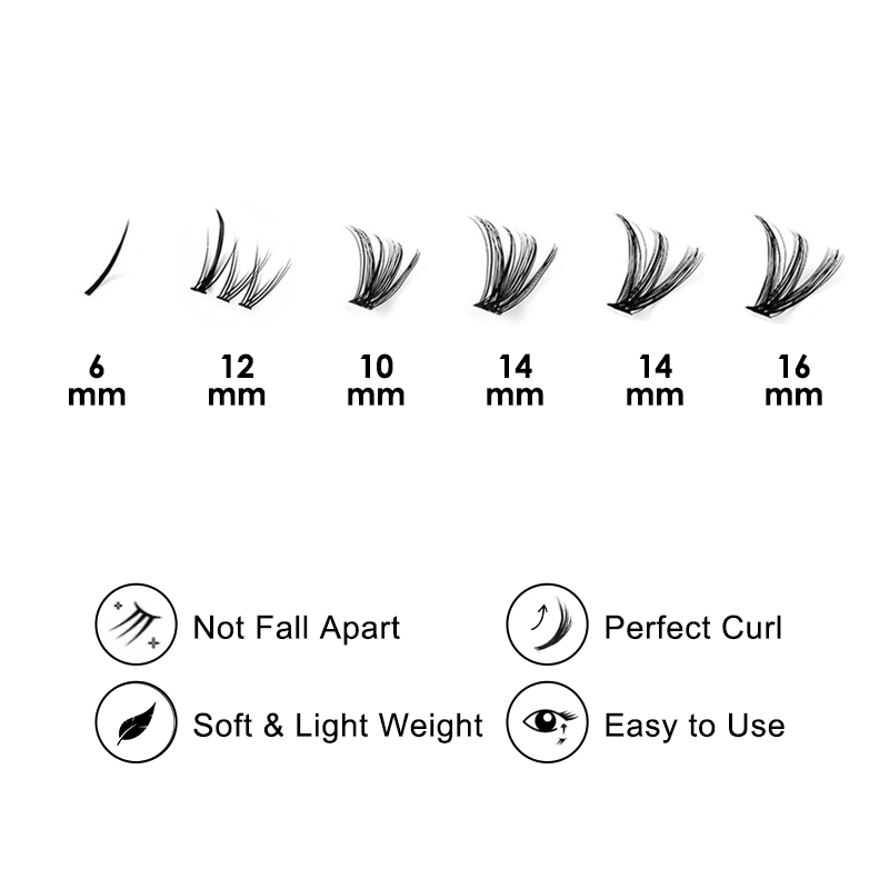 Phoenix Feathers Segmented Natural Glue-on Lashes