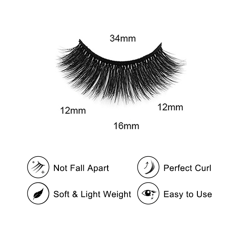 Magic Hour 5 Pairs Natural Glue-on Lashes