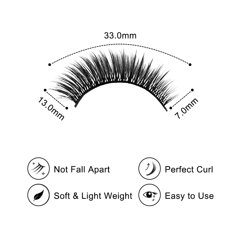 Sultry Soul Ⅰ 3 Pairs Natural Glue-on Lashes