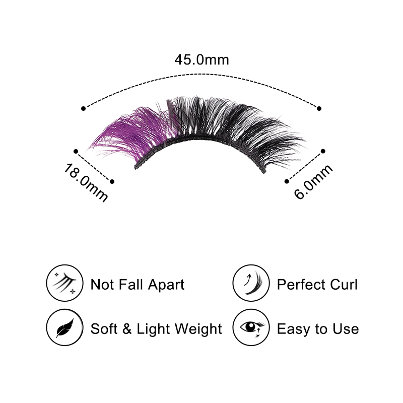 Party Time 8 Pairs Glue-on Dramatic Lashes