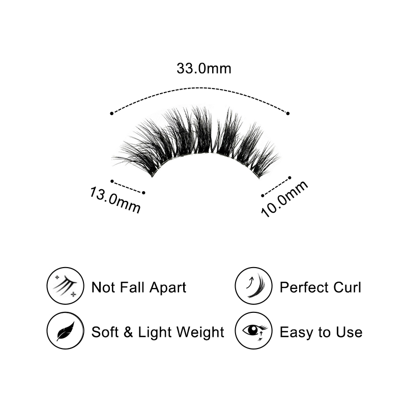 The Finesse 10 Pairs Natural Glue-on Lashes