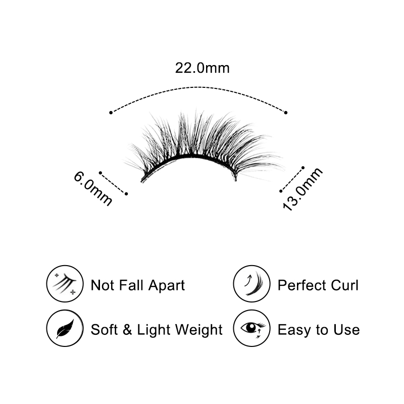 Mermaid Kiss 10 Pairs Natural Glue-on Lashes