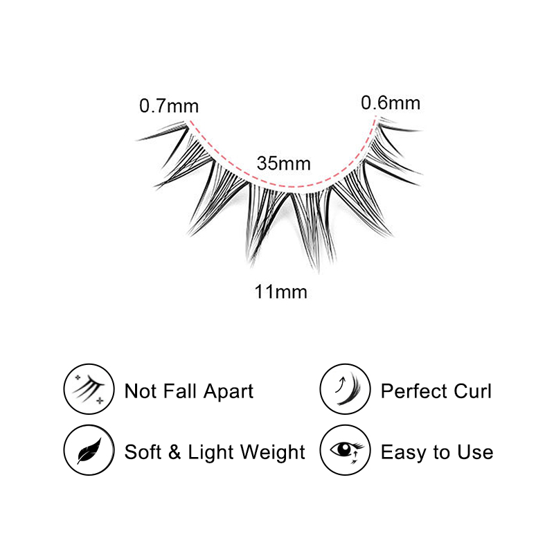 Jungle Fever 5 Pairs Natural Glue-on Lashes