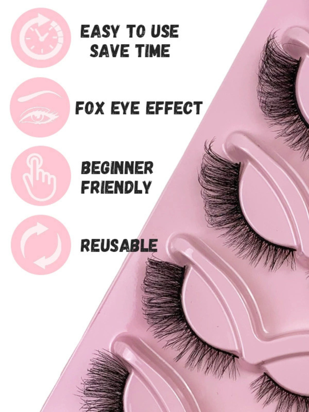 Black Pearl 5 Pairs Natural Lashes