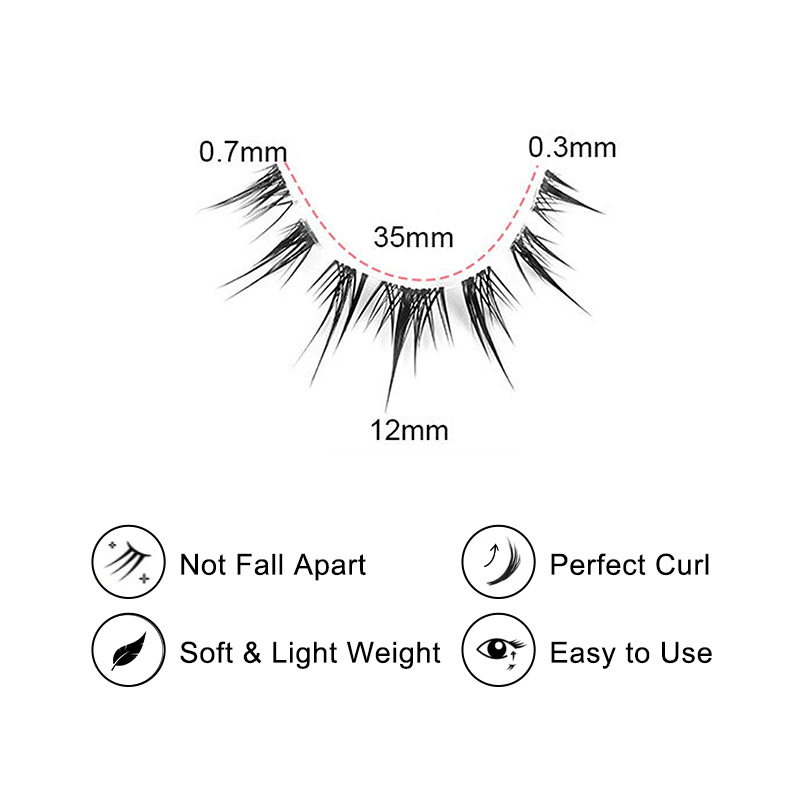 Jungle Fever 5 Pairs Natural Glue-on Lashes