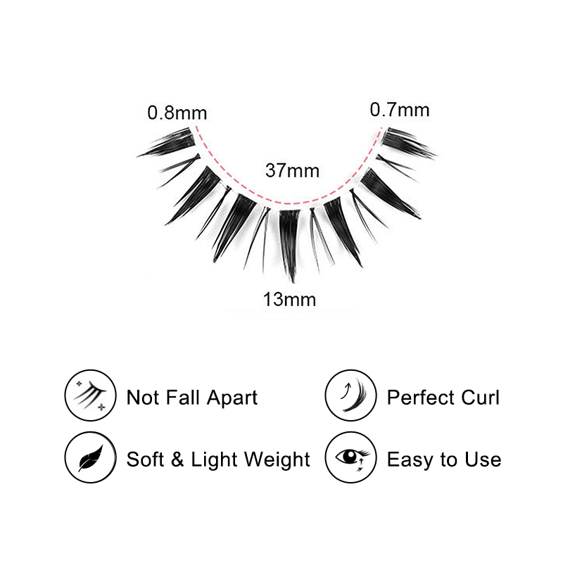 Jungle Fever 5 Pairs Natural Glue-on Lashes