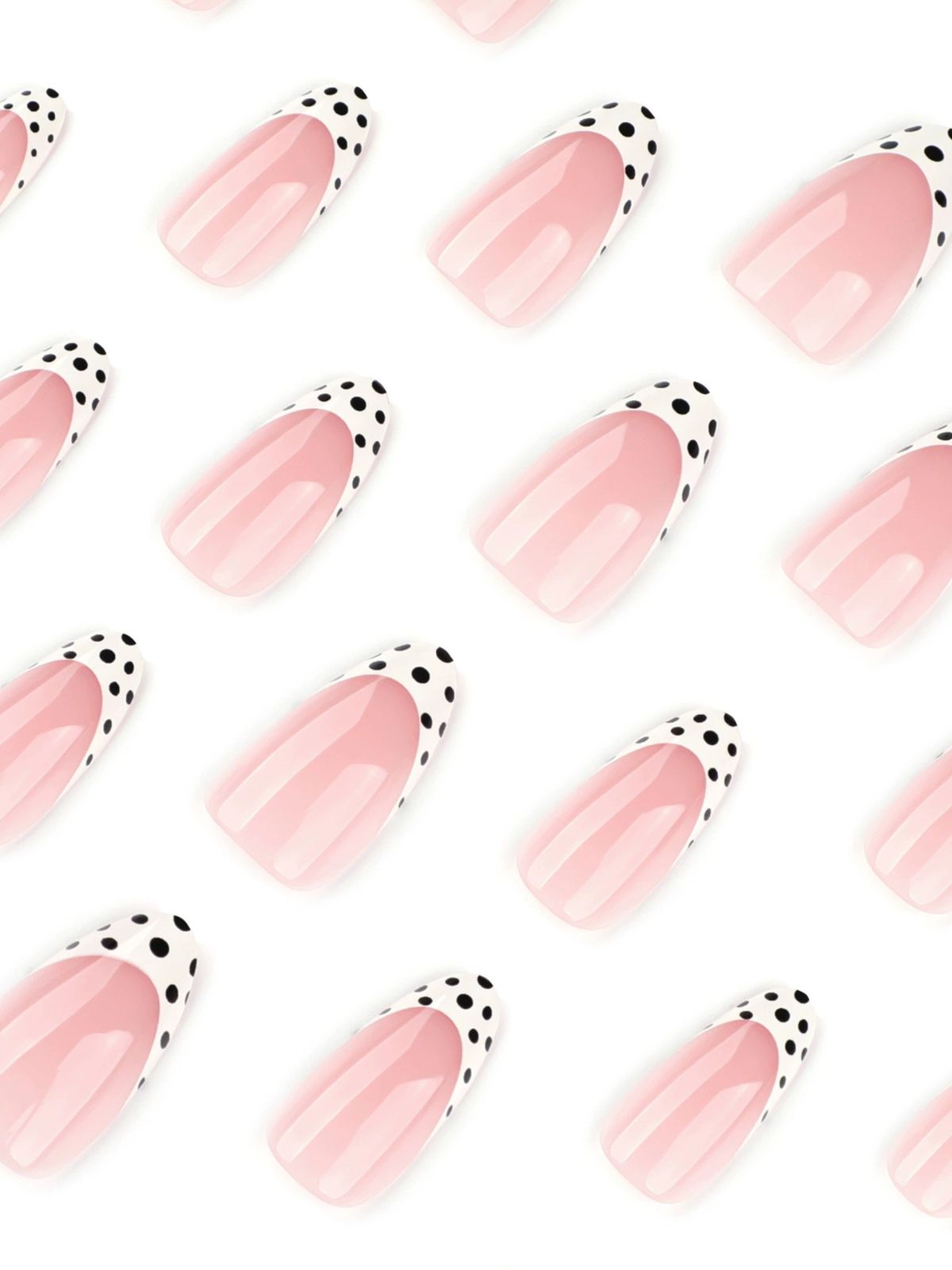 Dot Diva White Nails