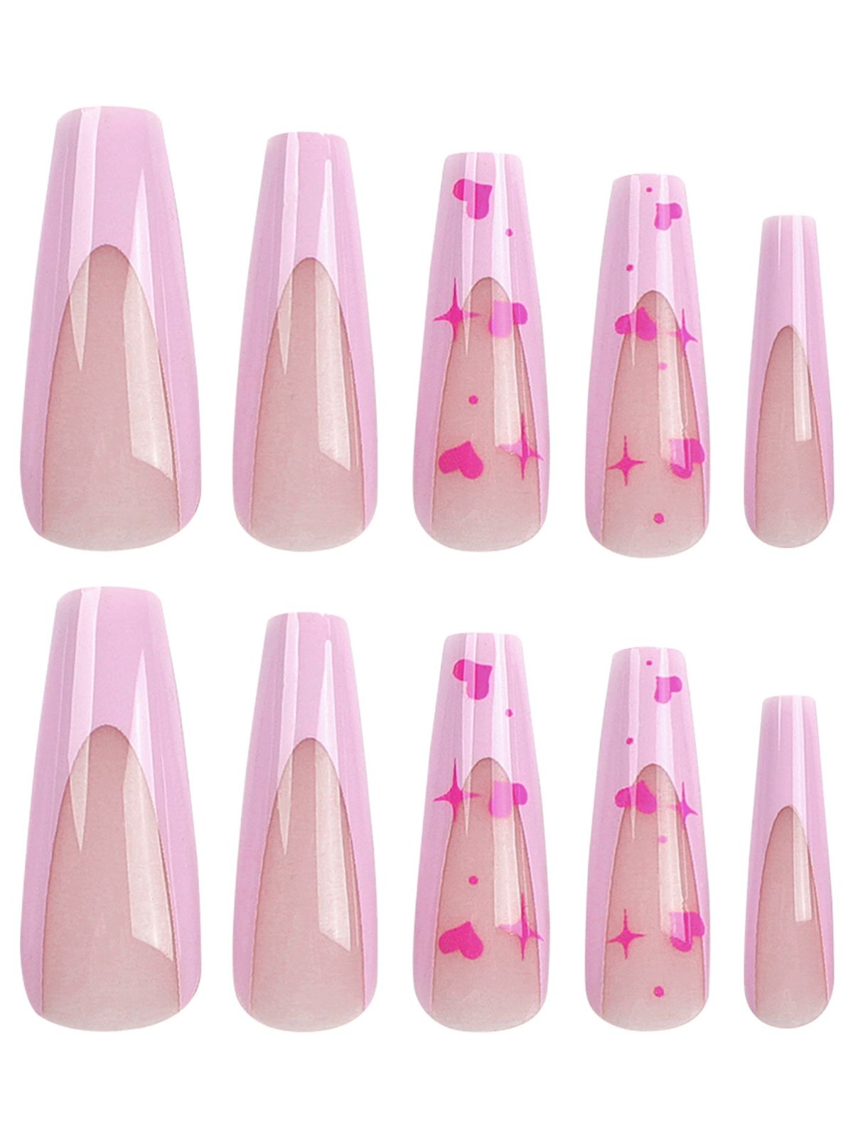 Sweet Hearts Pink Nails