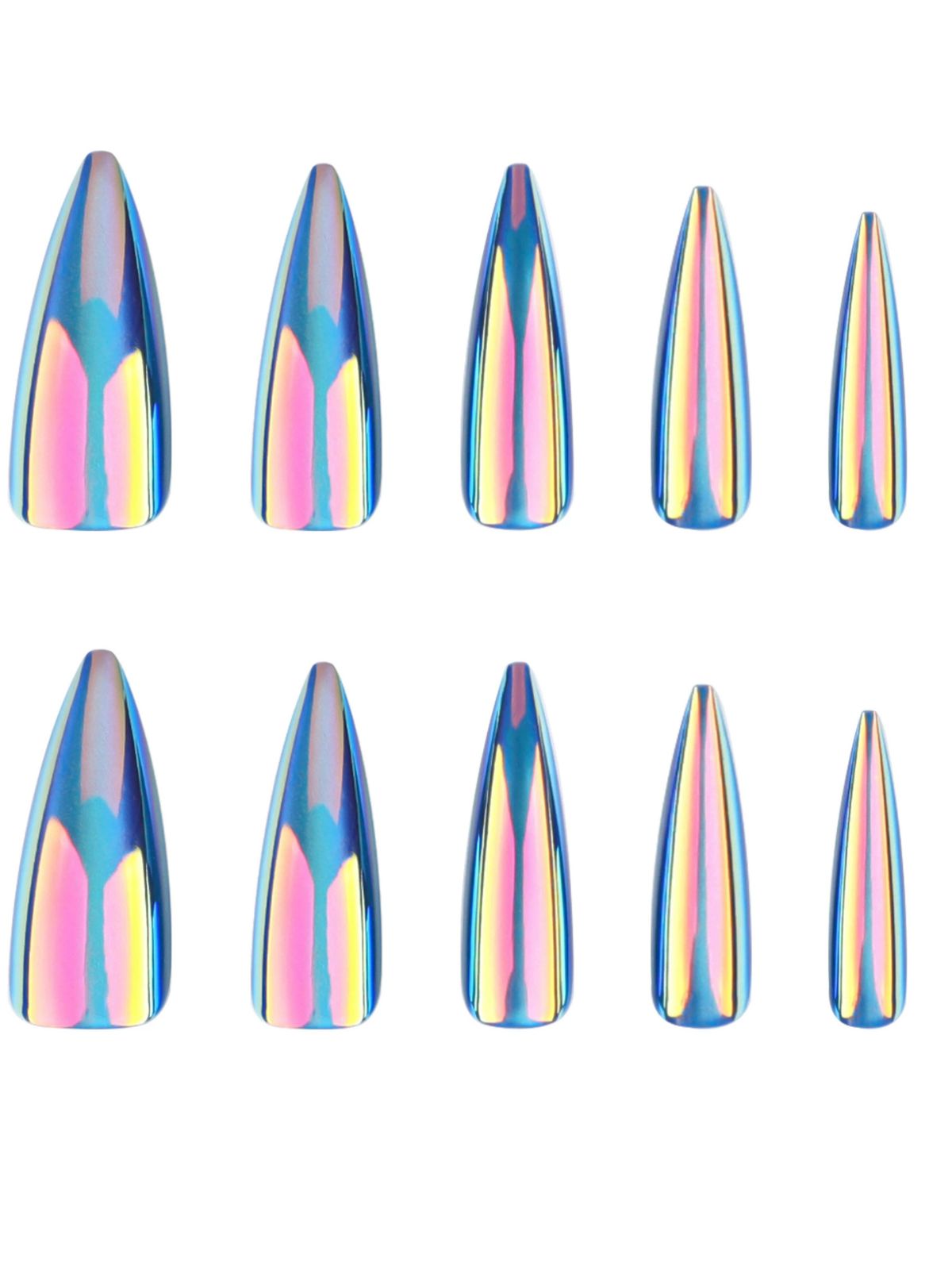 Electric Edge Blue Nails