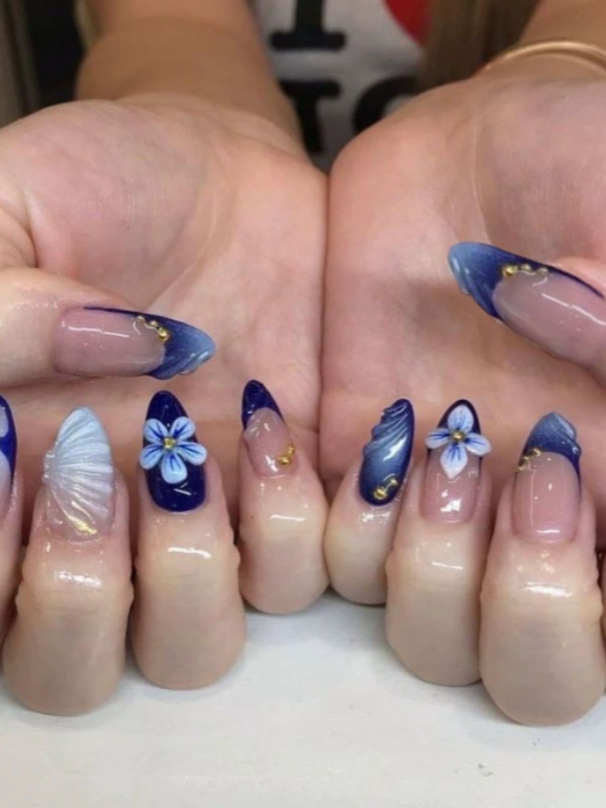 Spring Fling Blue Nails