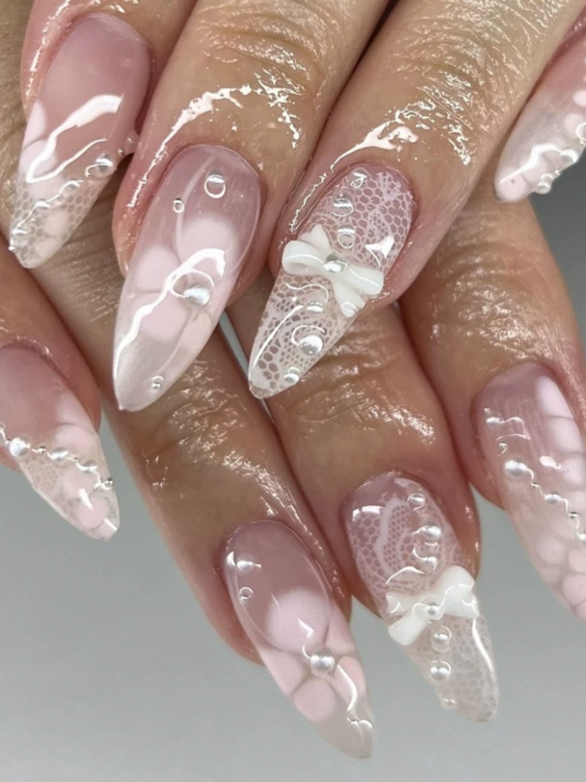 Sherbet Petal Pink Nails