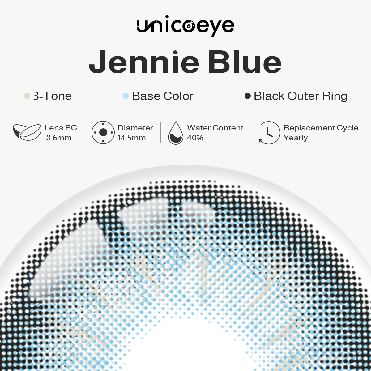 Jennie Blue Yearly Contact Lenses