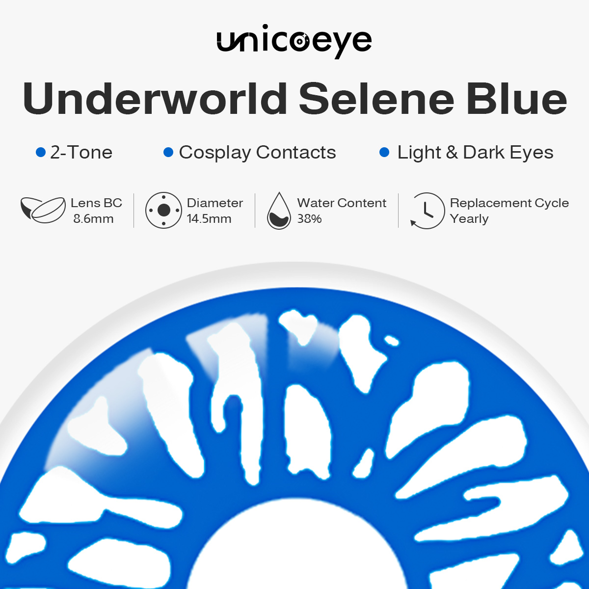 Underworld Selene Blue Costume Yearly Contact Lenses