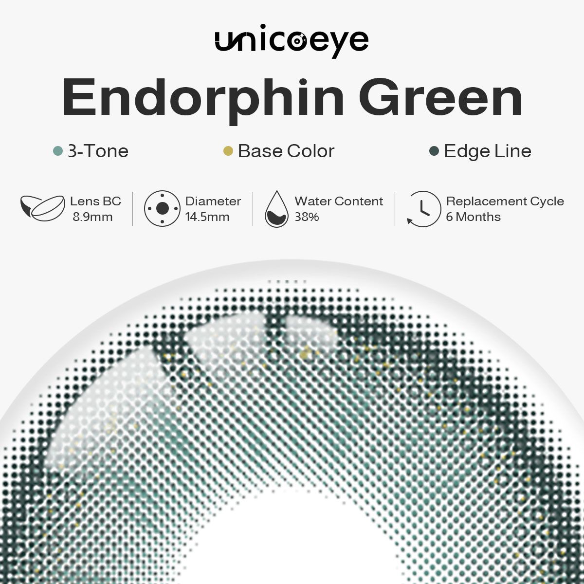 Endorphin Green 6 Months Contact Lenses | 2 Pcs