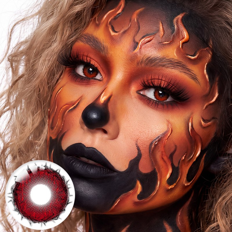 Blood Thorn Red Costume Yearly Contact Lenses | 2 Pcs