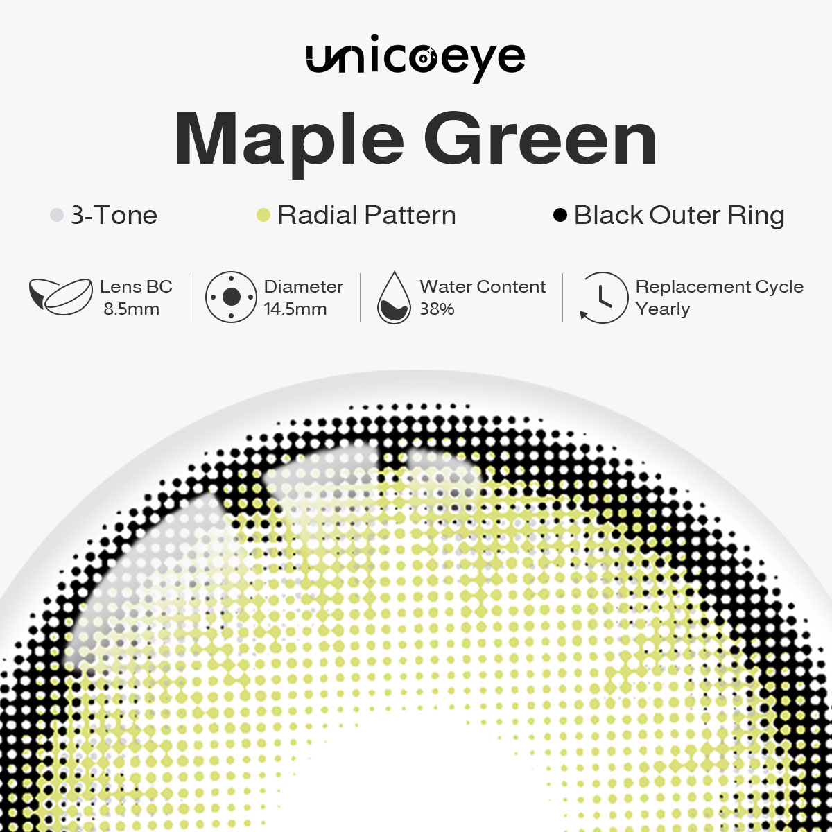 Maple Green Yearly Contact Lenses