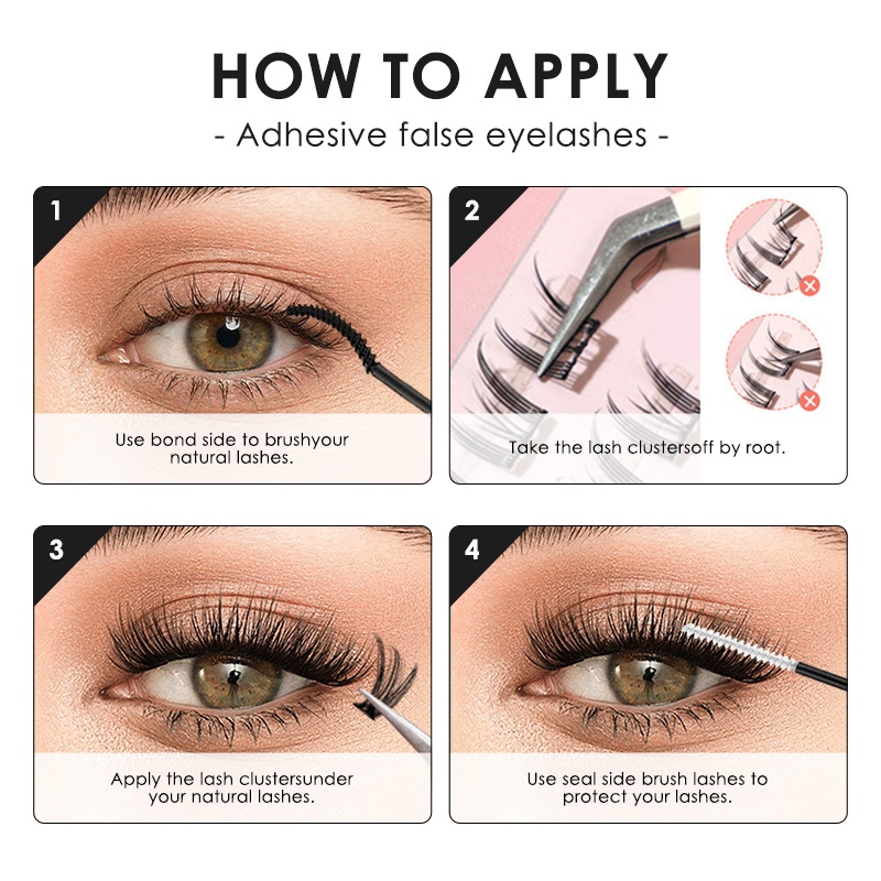 Moss Spring 7 Pairs Natural Glue-on Lashes