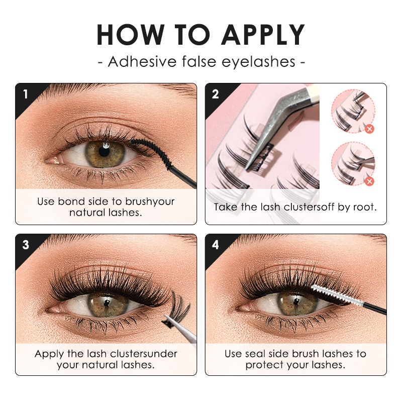 Party Time 8 Pairs Glue-on Dramatic Lashes