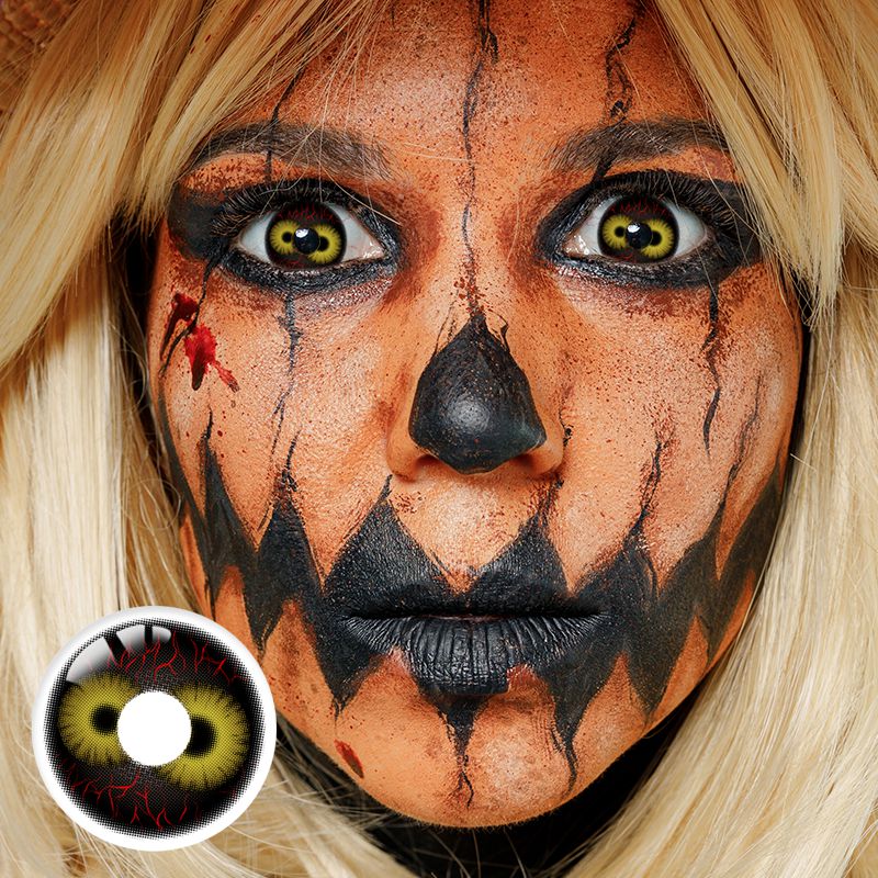 Venom Twins Black Costume Yearly Contact Lenses | 2 Pcs
