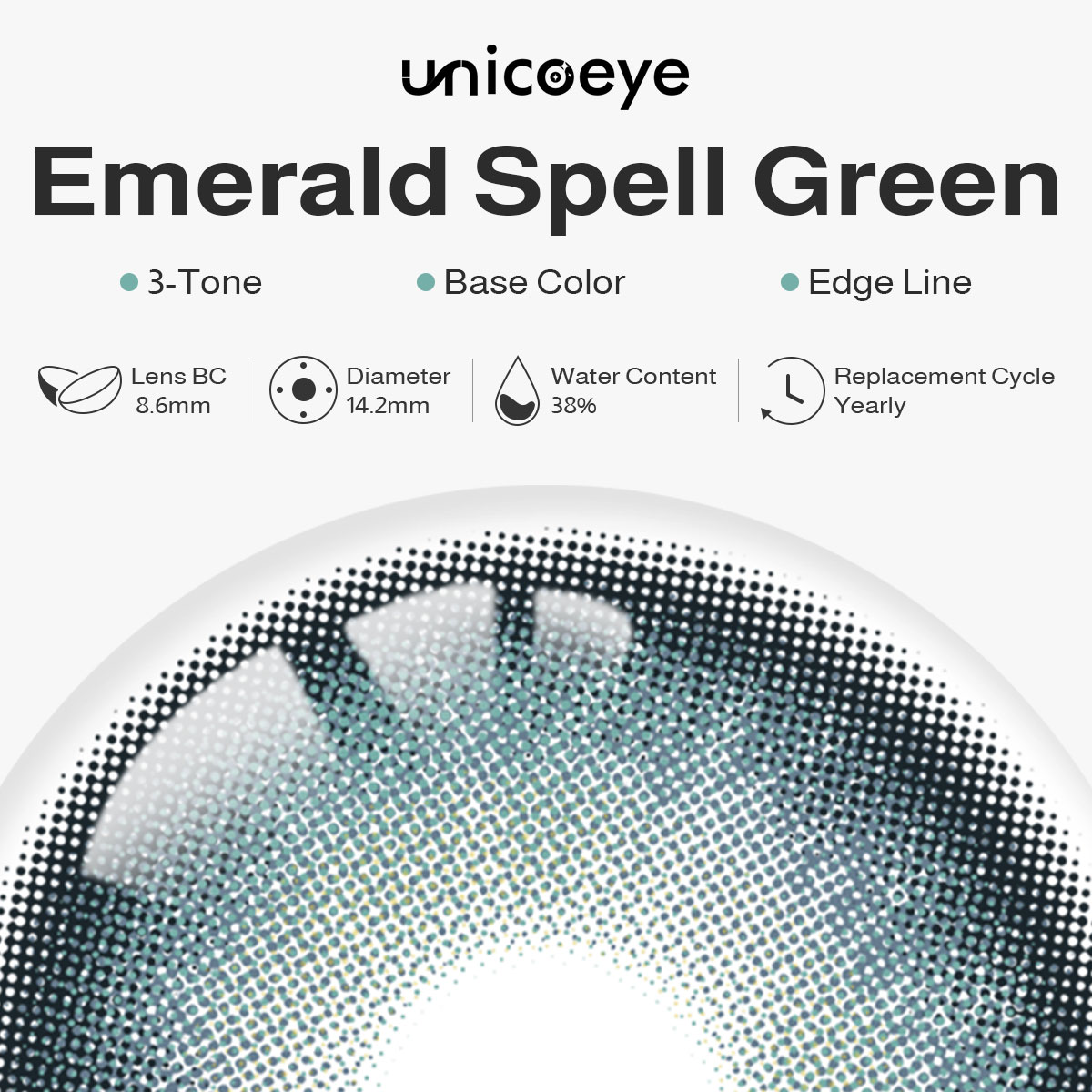 Emerald Spell Green Yearly Contact Lenses