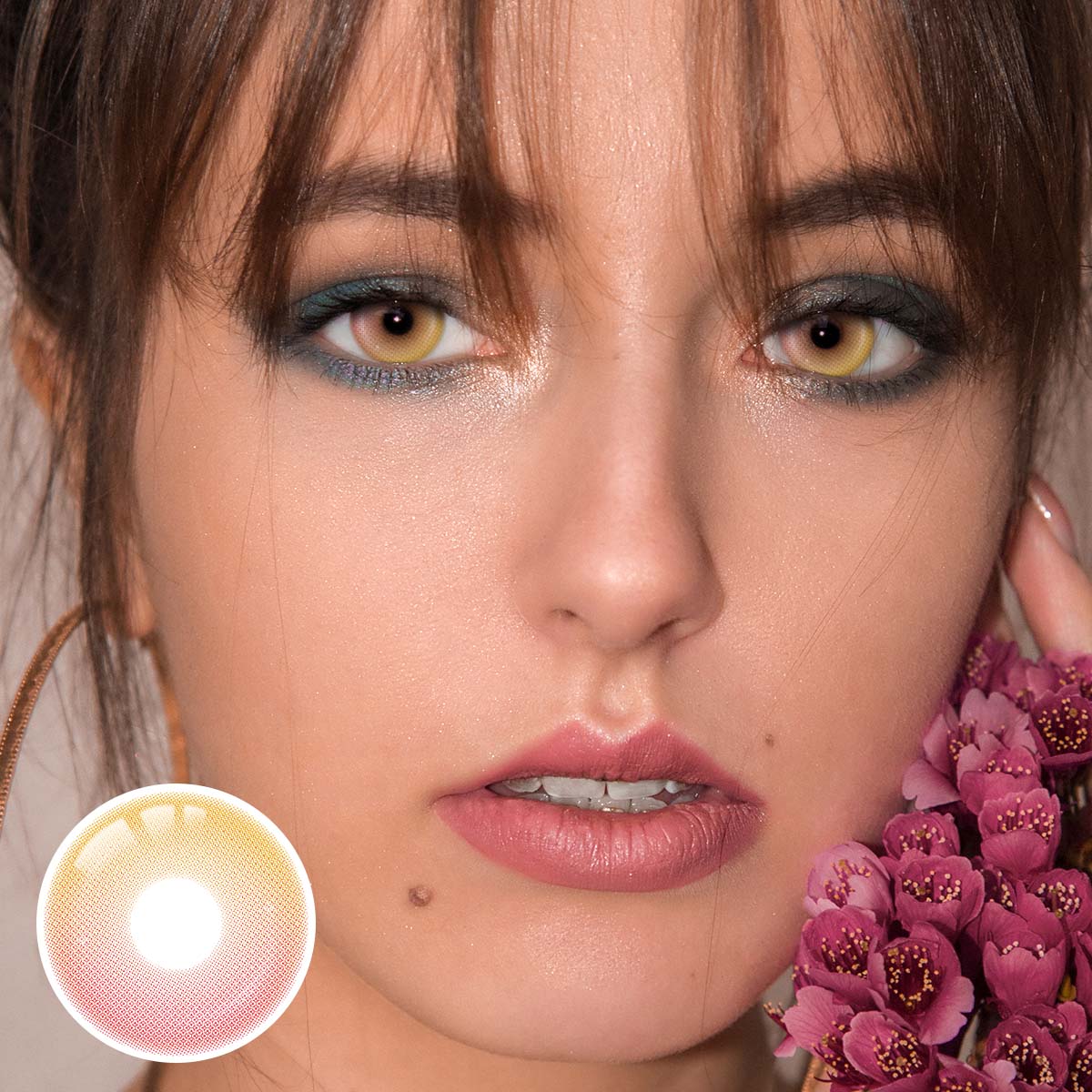 Citrus Sea Pink Prescription Yearly Contact Lenses