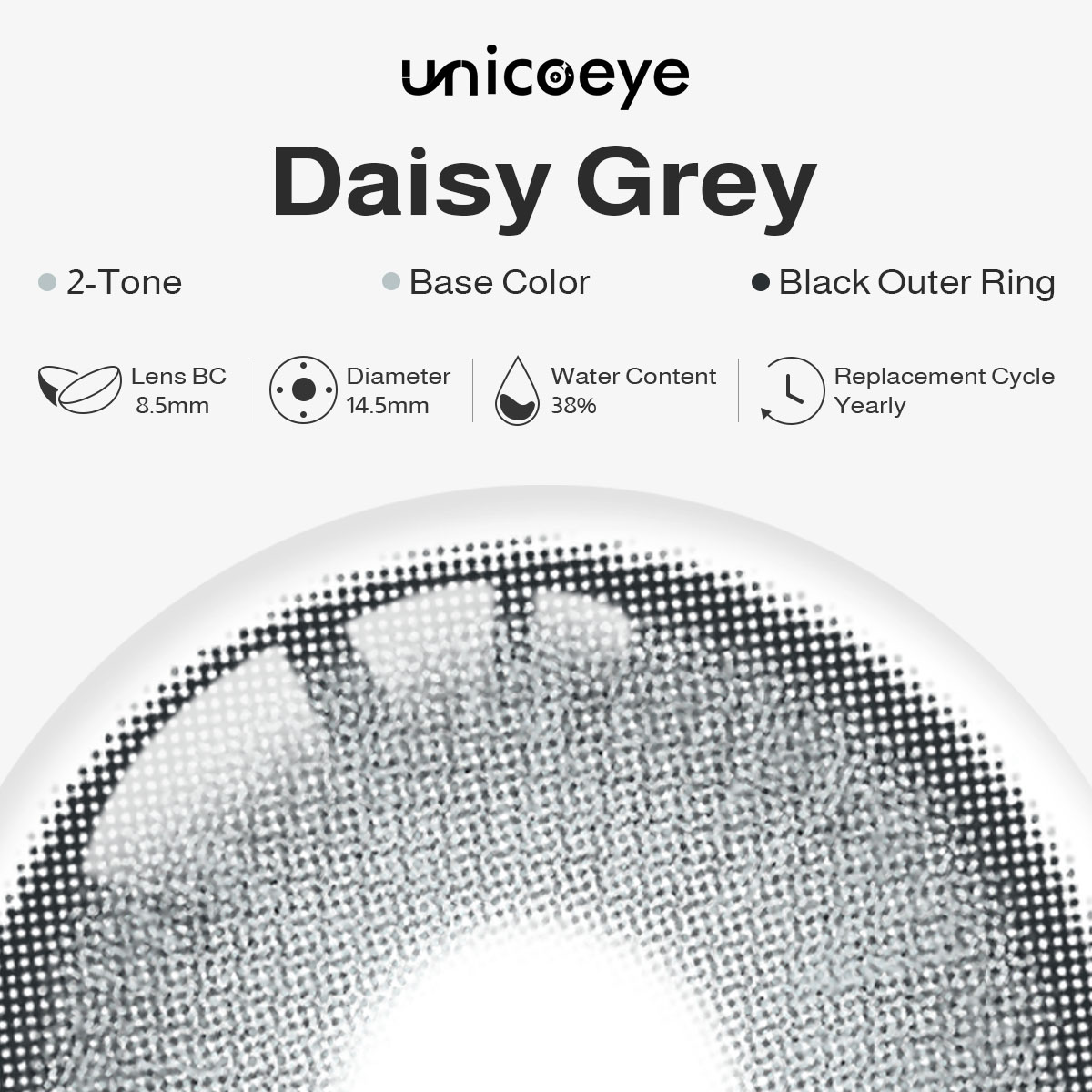 Daisy Gray Yearly Contact Lenses