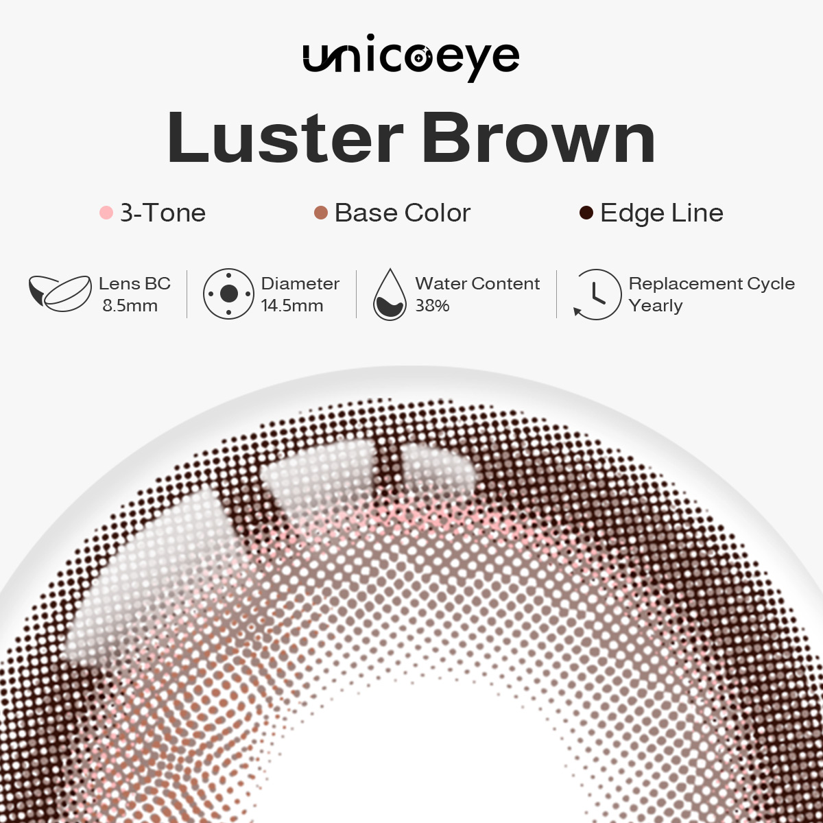 Luster Brown Yearly Contact Lenses