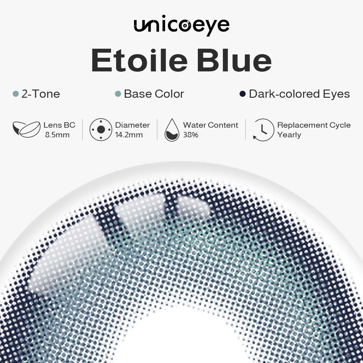 Etoile Blue Yearly Contact Lenses