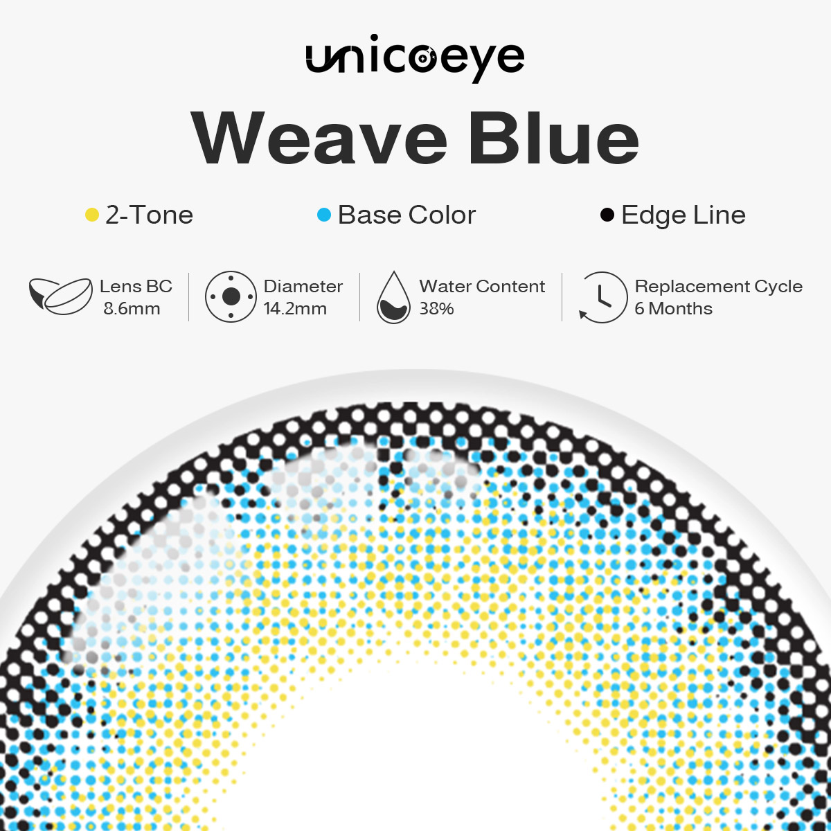 Weave Blue 6 Months Contact Lenses | 2 Pcs