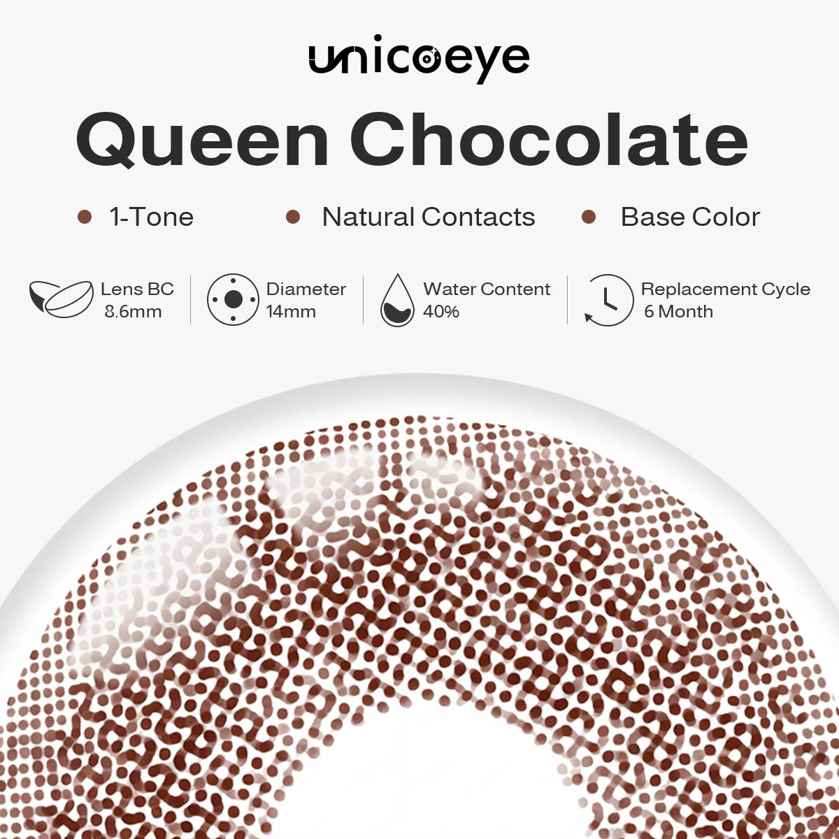 Queen Chocolate 6 Month Contact Lenses | 2 Pcs