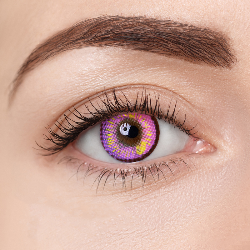 Lunar Earth Pink Costume Yearly Contact Lenses